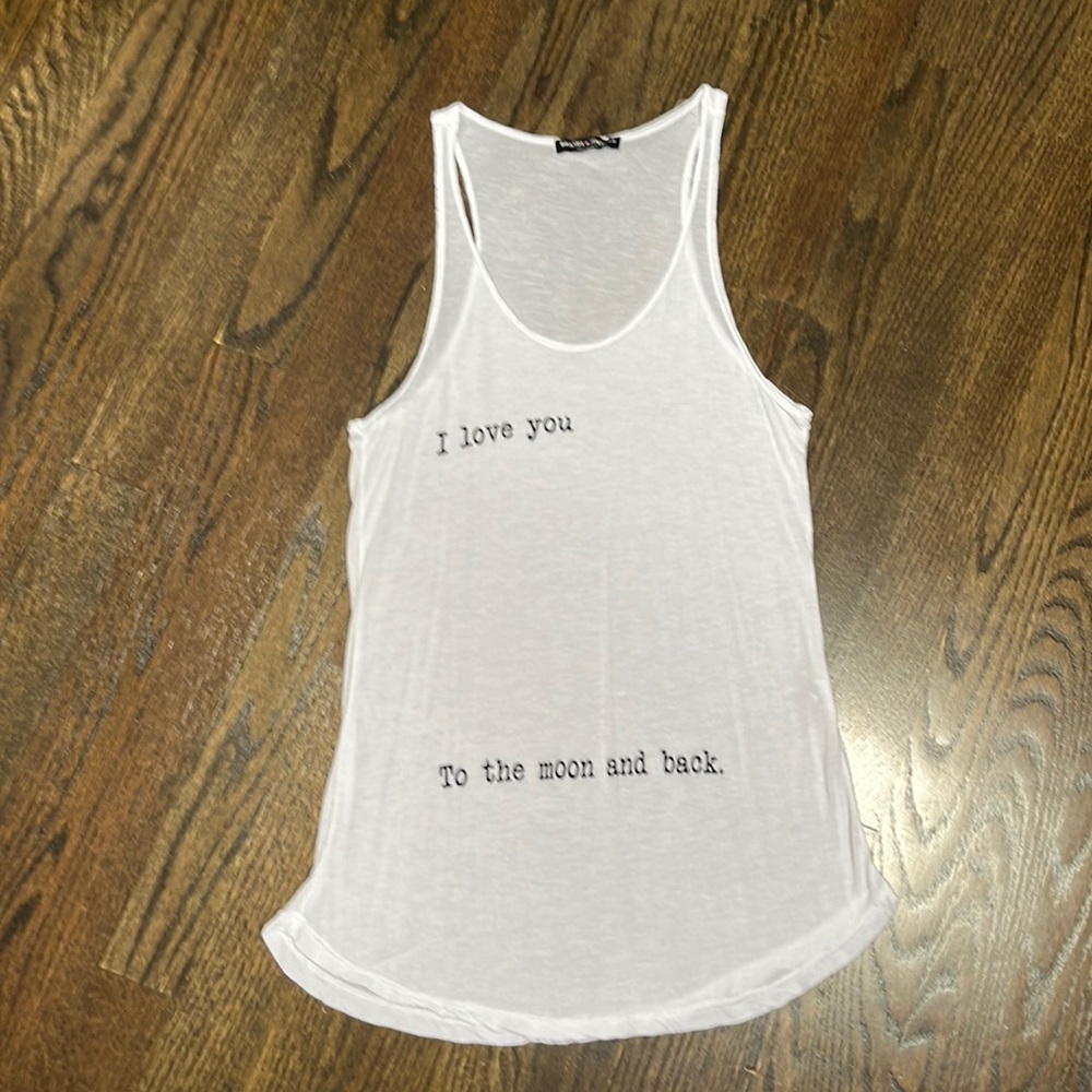 Brandy Melville, Love You to the Moon and Back Tissue Tank🌙